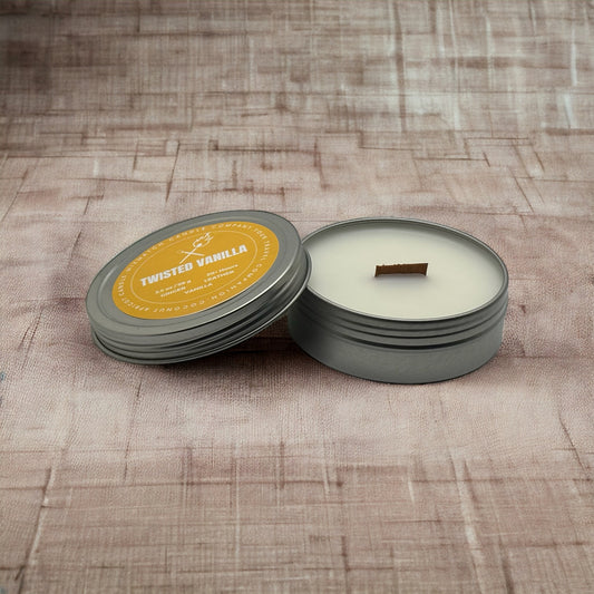 travel candles in tins